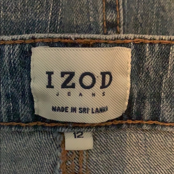 🔥3/$10 Izod size 12 light blue denim skirt - Picture 4 of 7